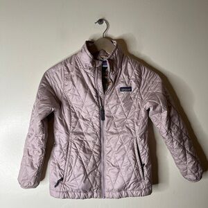 Patagonia Kids Nano Puff Jacket Size 7-8 Girls Full Zip Pink